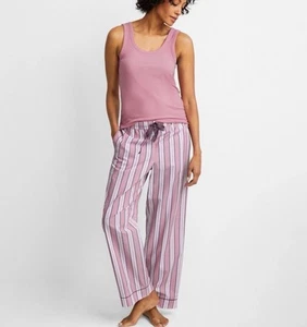 State of Day Women's Printed Poplin Pajama Pants- Mauve Orchid-XXL - Picture 1 of 3