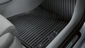 Audi A6 4G C7 Rubber Floor Mats set front black 4G1061501041 Genuine - Picture 1 of 2