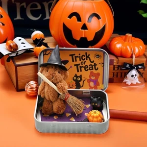 Handmade Cute Witch Bear in Box,Halloween Bear in a Box for Trick or Treat N S - Picture 1 of 18