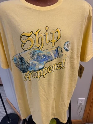 JIMMY BUFFETT LANDSHARK ¡EL ENVÍO LAGER SUCEDE! CAMISETA XL NUEVA CON ETIQUETAS CABEZA DE LORO Foto 1 de 3