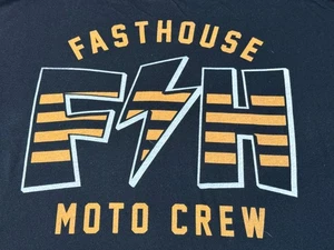 FASTHOUSE Men's Short Sleeve BLACK T-Shirt - 2XL - EXTRA EXTRA LARGE - 2 Sided - Picture 1 of 22