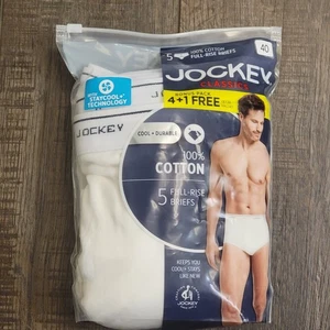 Jockey Classic Slips 5er Pack Full Rise 100% Baumwolle Unterwäsche weiß 4 Paar nicht 5 - Bild 1 von 9