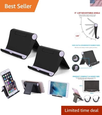 Soporte para teléfono celular multiángulo 【Paquete de 2】, soporte universal para tableta para dispositivos de 6-11" Foto 1 de 4