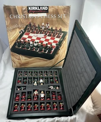 Kirkland Christmas Chess Set Complete in Great Condition FREE SHIPPING - Image 1 of 4