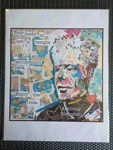 Chef Anthony Bourdain RARE Mosaic Print 14 x 11 FREE Shipping - Picture 1 of 4