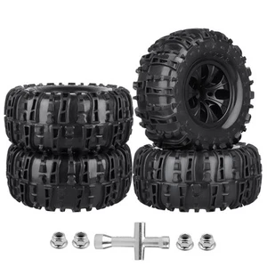 Pre-Glued Huge OD 6.3"(160mm) 1/10 RC Truck Tires and Wheels Set 2.8 RC Tires... - Picture 1 of 7