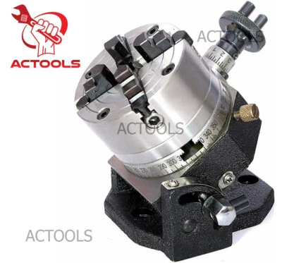 Mesa giratoria inclinable de 3" pulgadas/80 mm con fresado de mandril de 4 mordazas de 80 mm Foto 1 de 4