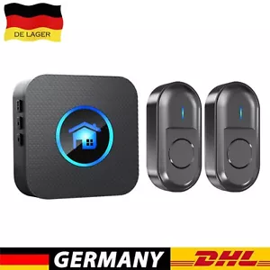 Funkklingel Türklingel Funk Set 400m Reichweite IP55 Aussen Wasserdicht Haustür - Bild 1 von 6