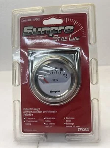 SUNPRO STYLE LINE CP8205 VOLTMETER GAUGE 2" WHITE NEW SEALED - Foto 1 di 5