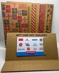 Christmas Money Wallets & Envelopes Kraft Eco Gift Card Voucher Money Pack of 8 - Picture 1 of 2