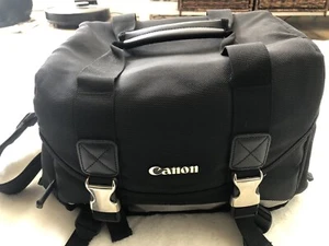 Canon Camera Bag Large Digital Lens Case Gadget Black + Shoulder Strap - Picture 1 of 14