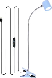 Desk Lamp,Usb Clip on Light with 3 Color Modes,Led 10 Levels Brightness Reading - Picture 1 of 12