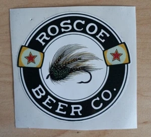 Autocollant rond 3,5" Roscoe Beer Co. - Photo 1 sur 1
