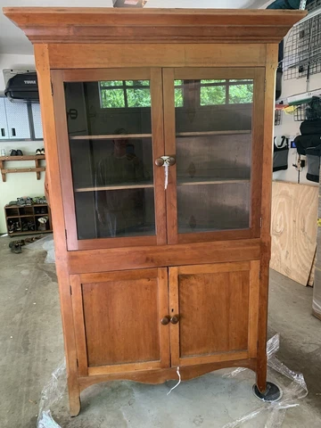 Antique Cherry Corner Cabinet or Cupboard #36779 Cover