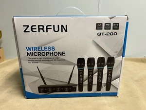 Zerfun GT-200 4 Channel Rechargeable Wireless Professional Microphone System - Picture 1 of 5