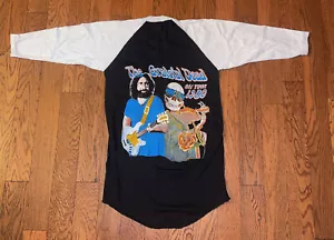 VTG Grateful Dead Jerry Garcia Skeleton Rose on Tour 1980 Shirt ADULT SMALL RARE - Picture 1 of 9