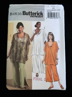 Butterick 4816 Womens Tunic, Pants Fast & Easy 2006 Pattern18W-20W-22W-24W Uncut - Image 1 of 3