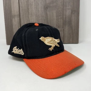 Sombrero de Colección Baltimore Orioles Para Hombres Lana Cabeza de Bloque Snapback Aguja Americana Años 90 * - Imagen 1 de 20