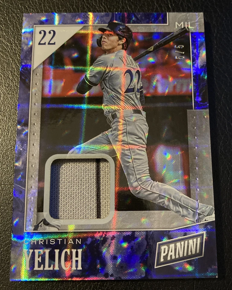 2019 Panini Black Friday Christian Yelich /5 Brewers Marlins - Image 1 of 4
