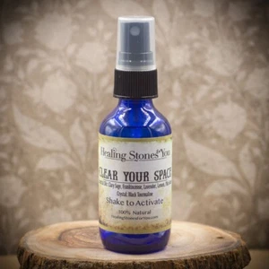 HSFY: Clear Your Space – Crystal Infused Aromatherapy Spray + Black Tourmaline - Picture 1 of 2