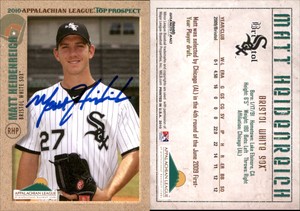 Matt Heidenreich Signed 2010 Grandstand Appalachian  TP  Card Auto AU