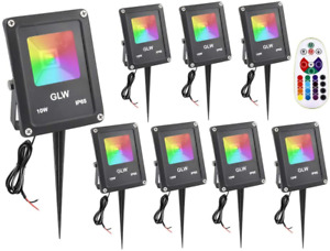 GLW 10W Low Voltage Landscape Lighting RGB Color Changing LED Landscape Lights R