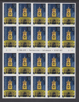 US #3071a Tennessee Statehood 32c Complete Booklet of 20 Mint Never Hinged - Image 1 of 2