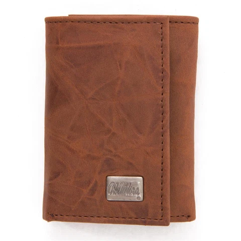 Ole Miss Rebels Wallet Trifold Leather Wallet Cover