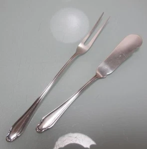 Buttermesser + Fleischgabel Martin Model 507 versilbert Jugendstil - Picture 1 of 3
