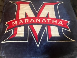 Maranatha Red White Blue 80” x 60” Heavy Spectator Blanket SoCal High School - Picture 1 of 5