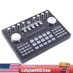 Audio Mixer Bluetooth USB DJ Sound Mixing Console Amplifier Live Sound Card K1 - Picture 1 of 11