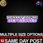 HONK IF YOURE DEPRESSED PURPLE Vinyl Car Sticker Decal Cheap Funny Meme 4x4 4WD