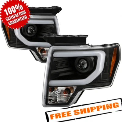 Spyder 5077592 Black Light Bar DRL Projector Headlights for 2009-2014 Ford F-150 - Imagem 1 de 4