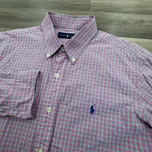 Polo Ralph Lauren klassische Passform Herren groß rosa kariert Baumwolle Button-Down Kragen - Bild 1 von 8