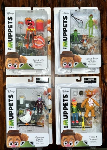 The Muppets GONZO KERMIT ANIMAL FOZZIE SCOOTER BEAN + Action Figure Sets U PICK Cover