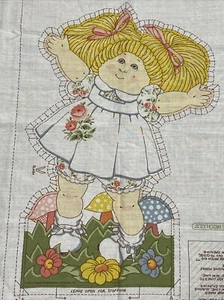 Vintage Cabbage Patch Kids Pillow Fabric Panel Cut & Sew 1983 Blonde Open Arms - Picture 1 of 4
