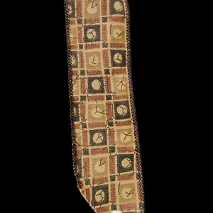 Vintage Spool Ribbon Decor Crafts Tortoise Shell Cotton Print Display 1 3/8" - Picture 1 of 8