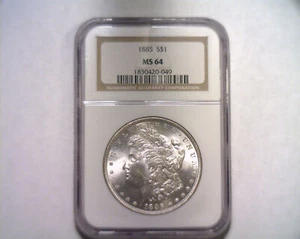 1885 MORGAN SILVER DOLLAR NGC MS64 NICE ORIGINAL COIN PREMIUM QUALITY PQ - Bild 1 von 4