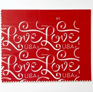 US # 4626 LOVE RIBBONS - Corner Block of 4 Forever Stamps (2012) - MNH - Picture 1 of 7