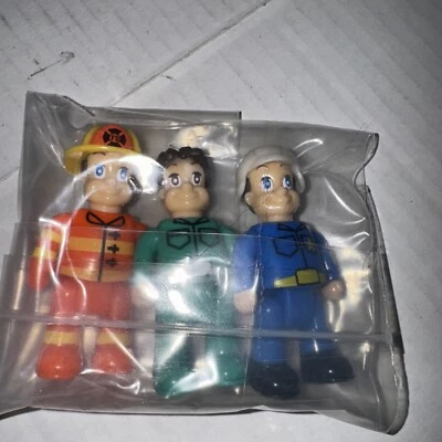 Figura de bombero juguete adorno de pastel bombero Sam figura de acción móvil lote de 3 Foto 1 de 3