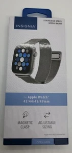 NEW Apple Watch Mesh Band Milanese 42/44/45/49mm Series 1 2 3 4 5 6 7 8 9 Silver - Picture 1 of 6
