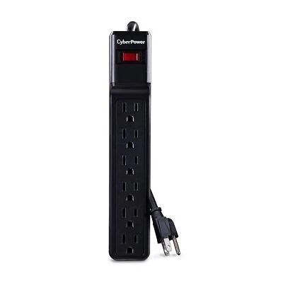 CyberPower CSB6012 Essential Surge Protector, 1200J/125V, 6 Outlets, 12ft Power  - Image 1 of 4