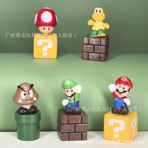 5Pcs/set Super Mario Bros PVC Action Figure Cake Topper Toys Kids Birthday Gift - Picture 1 of 9