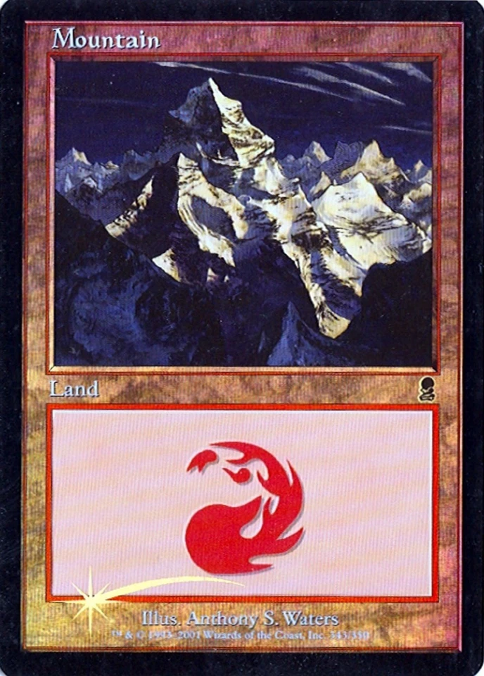 MTG - Odyssey - Mountain #343 - Foil - Various conditions - Image 1 of 1