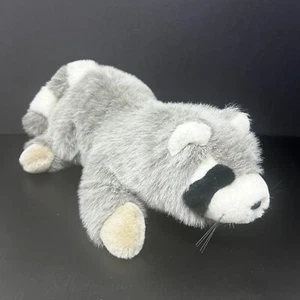 Peluche de mapache gris vintage FAO Schwarz Fifth Avenue 17" realista - Imagen 1 de 10