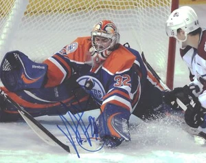 Foto 8x10 firmada/autografiada de Mathieu Garon Edmonton Oilers 152651 - Imagen 1 de 2