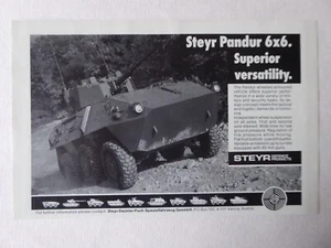 1989-1991 PUB STEYR DAIMLER PUCH PANDUR 6X6 BLINDE ARMOURED VEHICLE ORIGINAL AD - Picture 1 of 1