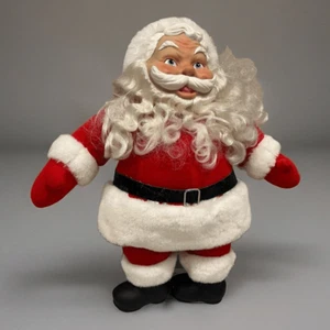 Vintage 17 Inch Plush Santa with Rubber Face - Clean & in Very Good Condition - Picture 1 of 4
