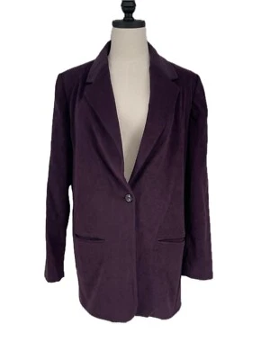 Mary McFadden Women's Faux Suede Blazer Jacket Size 14 L - Image 1 of 4