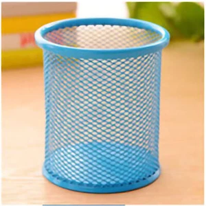Pen Holder Oblique Insert Storage Pen Holder Desktop Object Rack Round Blue - Picture 1 of 1